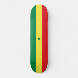 Senegal flagga mini skateboard bräda 18,5 cm