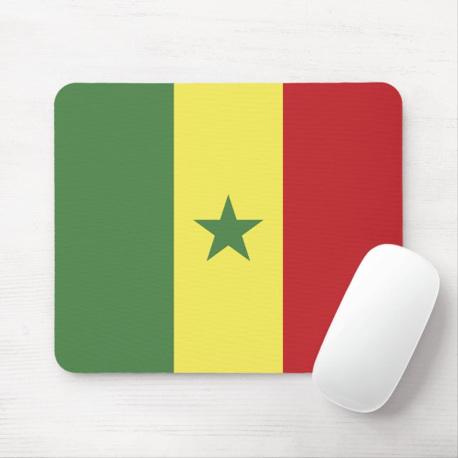 Senegal flagga musmatta (Med mus)