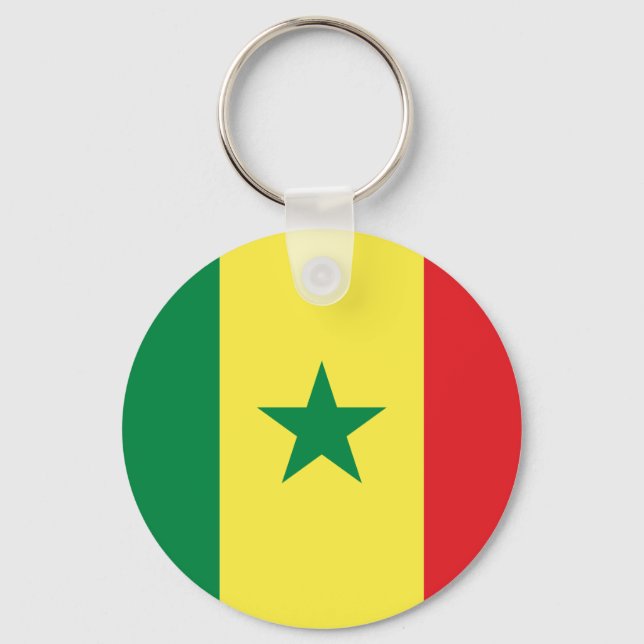 Senegal Flagga Nyckelring (Framsida)