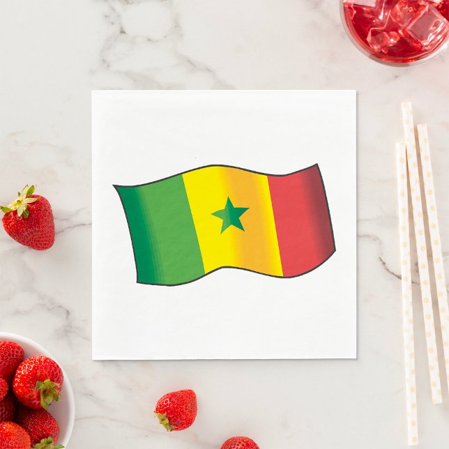 Senegal Flagga Pappersservett (Skapare uppladdad)