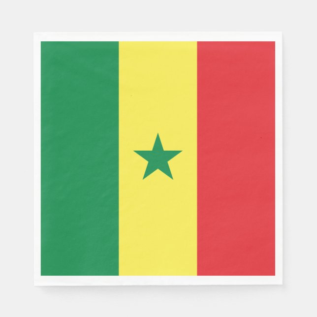 Senegal flagga pappersservett (Framsidan)