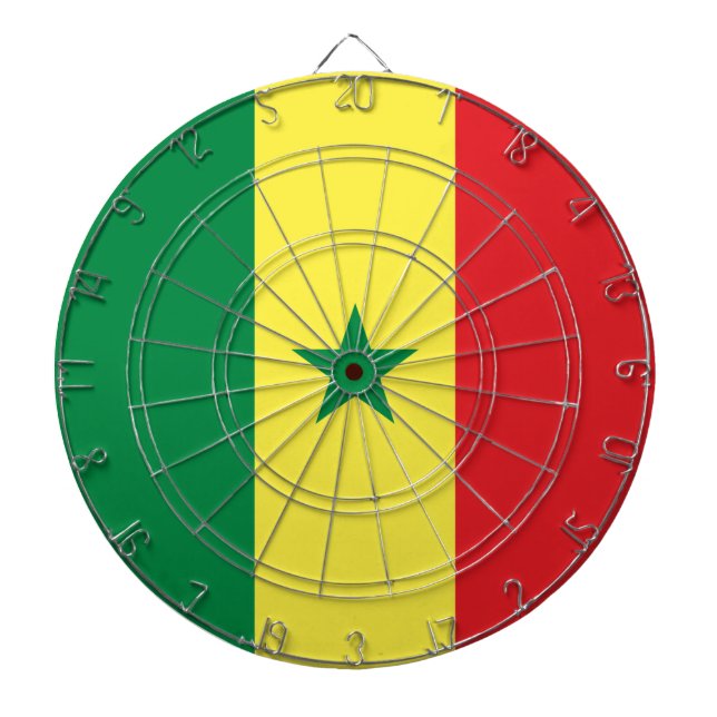 Senegal Flagga Piltavla (Framsidan)