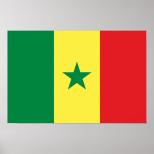 Senegal flagga poster
