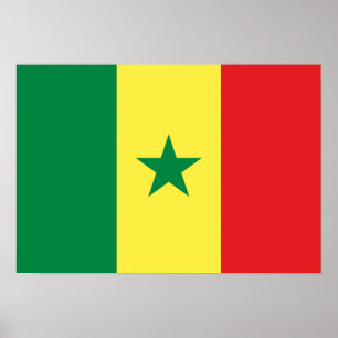 Senegal Flagga Poster