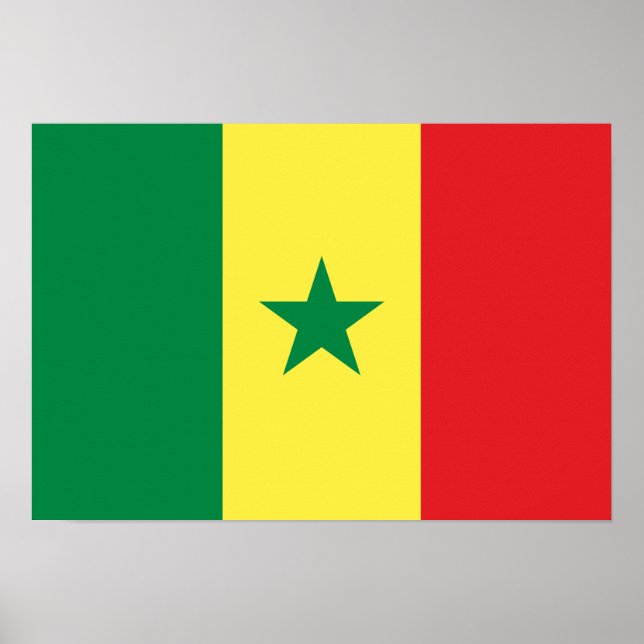 Senegal Flagga Poster (Framsidan)