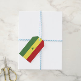 Senegal flagga presentetikett