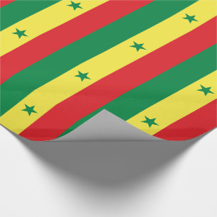 Senegal flagga presentpapper