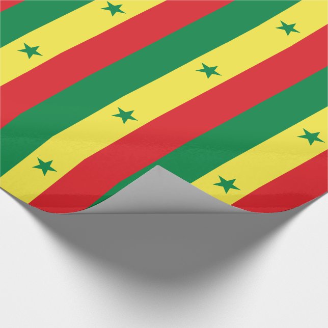 Senegal flagga presentpapper (Hörn)
