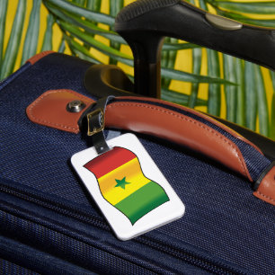 Senegal Flagga Senegalesisk Stolthet Grön Gul Röd Bagagebricka