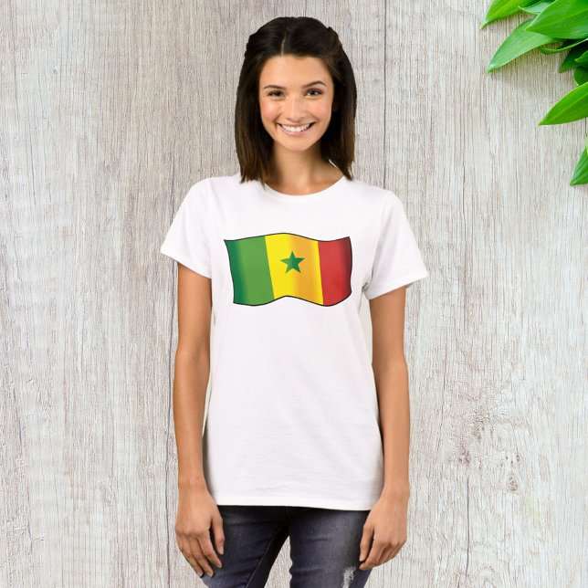 Senegal Flagga Senegalesisk Stolthet Grön Gul Röd T Shirt (Skapare uppladdad)