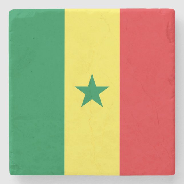 Senegal flagga stenunderlägg (Framsidan)