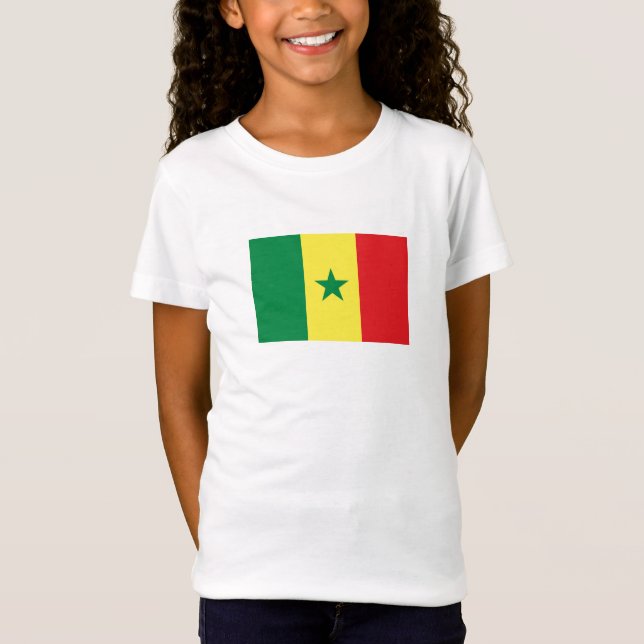 Senegal flagga t shirt (Framsida)