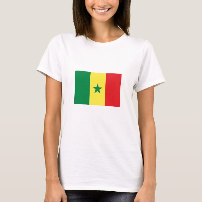 Senegal flagga t shirt (Framsida)