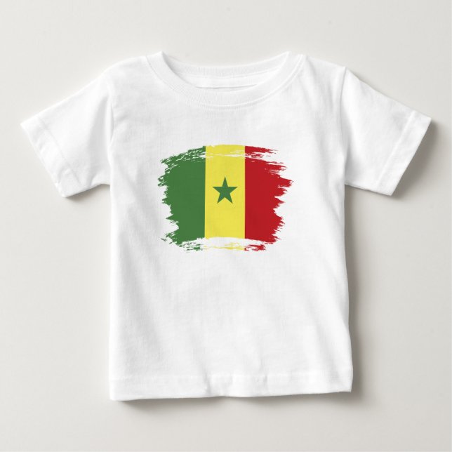 Senegal flagga t shirt (Framsida)