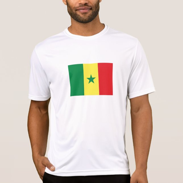 Senegal flagga t shirt (Framsida)