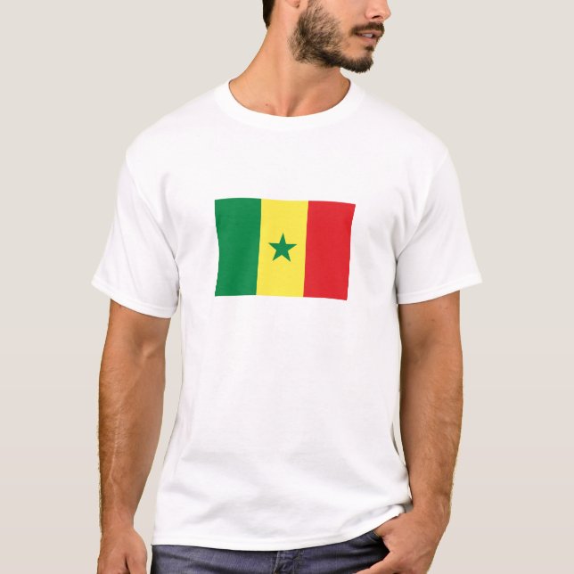 Senegal flagga t shirt (Framsida)