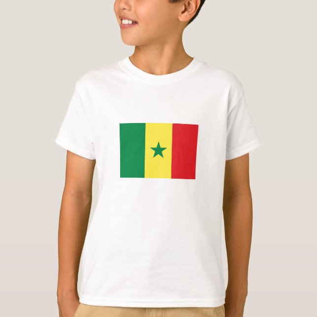 Senegal flagga t shirt (Framsida)