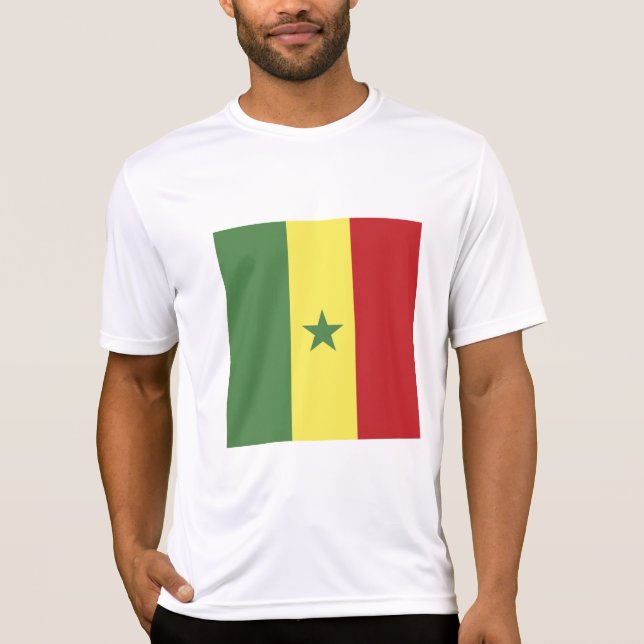 Senegal flagga t shirt (Framsida)