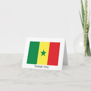 Senegal flagga tack kort