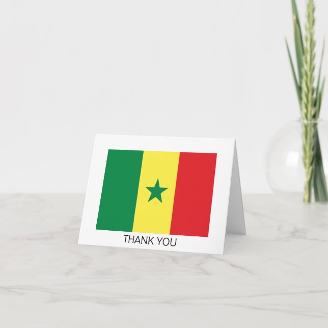 Senegal flagga tack kort (Framsida)