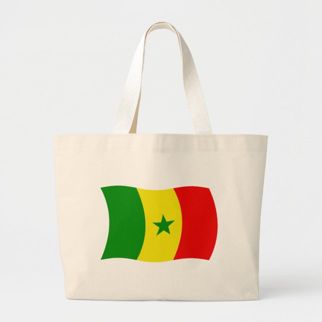 Senegal Flagga Tote Bag Jumbo Tygkasse (Framsidan)