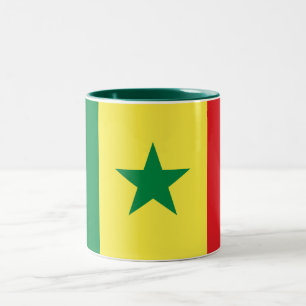 Senegal flagga Två-Tonad mugg