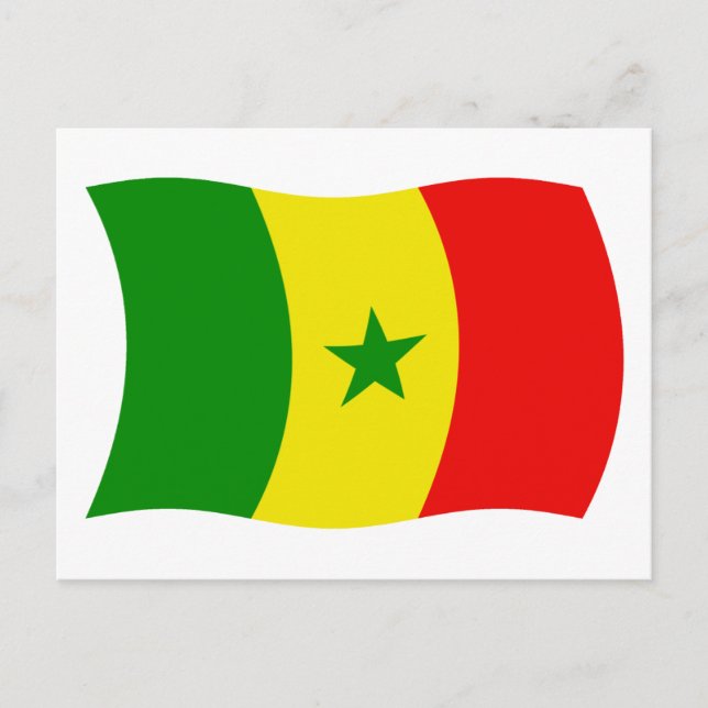 Senegal Flagga vykort (Framsida)