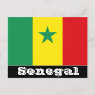 Senegal flagga vykort