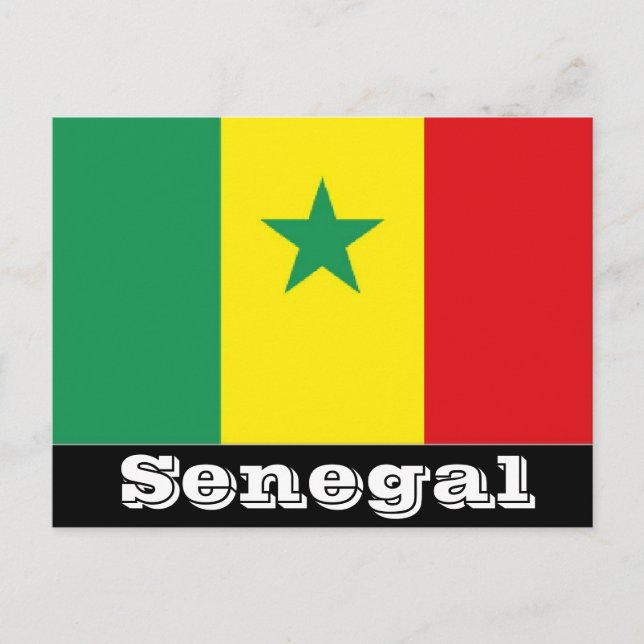 Senegal flagga vykort (Framsida)