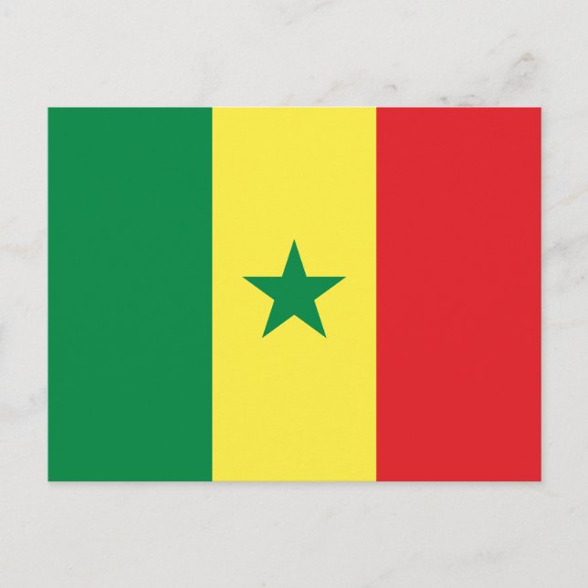 Senegal flagga vykort (Framsida)