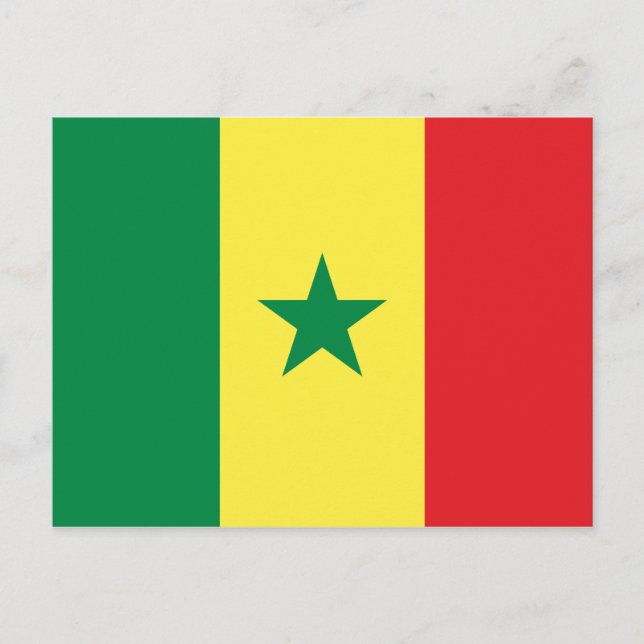 Senegal Flagga Vykort (Framsida)