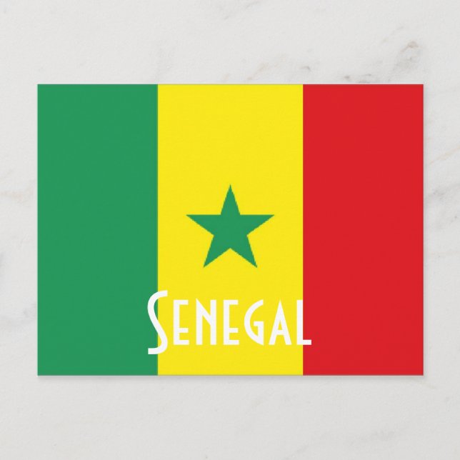 Senegal flagga vykort (Framsida)