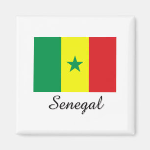 Senegal flaggadesign magnet