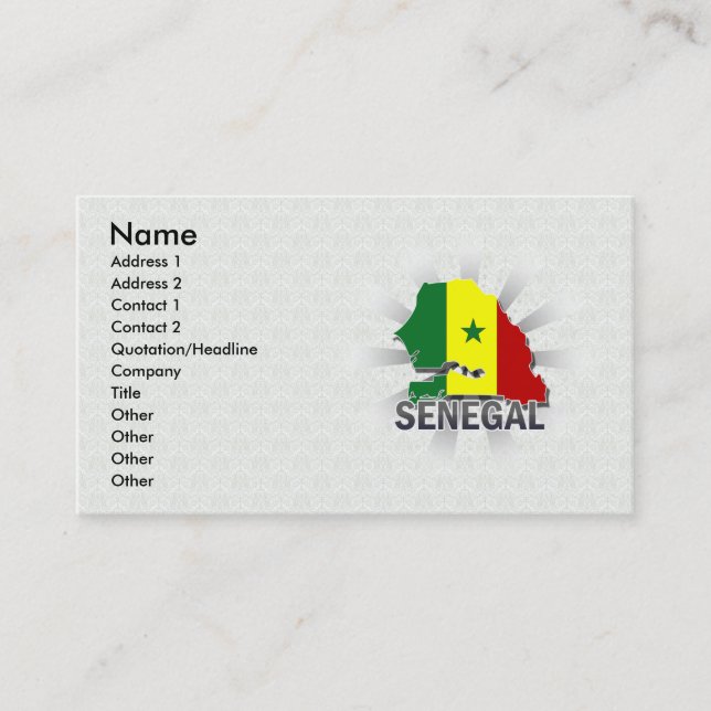 Senegal flaggakarta 2,0 visitkort (Framsida)