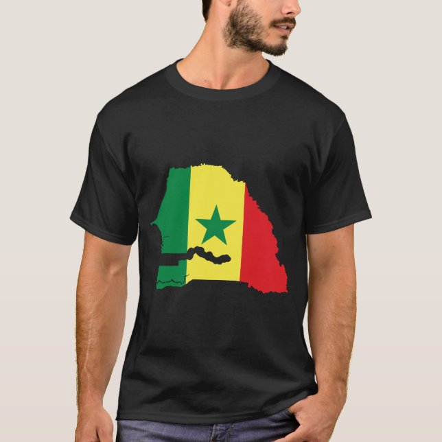 Senegal flaggakarta tröja (Framsida)