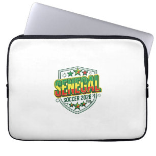 Senegal Fotboll 2026 Fotboll Fet Land Typografi Laptop Fodral