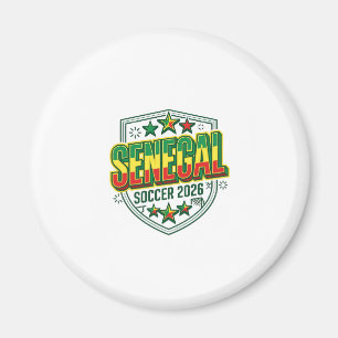 Senegal Fotboll 2026 Fotboll Fet Land Typografi Magnet
