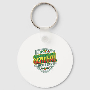 Senegal Fotboll 2026 Fotboll Fet Land Typografi Nyckelring