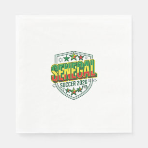 Senegal Fotboll 2026 Fotboll Fet Land Typografi Pappersservett