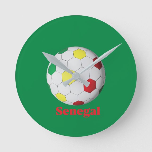 Senegal Fotboll Rund Klocka (Framsida)