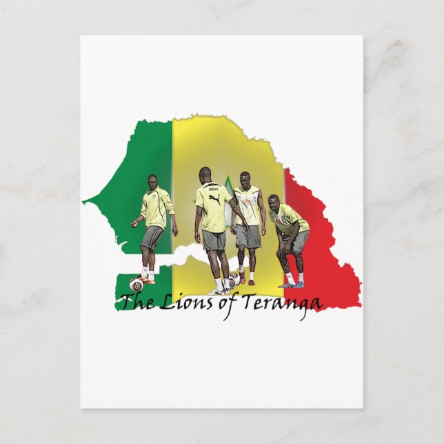 Senegal Futbol Vykort (Framsida)