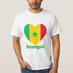 Senegal Heart Flagga T-Shirt
