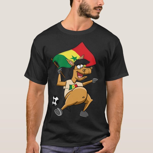 Senegal Horse Fan T Shirt (Framsida)