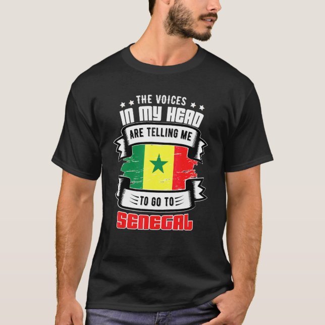 Senegal I Mitt Huvud T Shirt (Framsida)