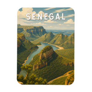 Senegal Illustration Resa Konst Vintage Magnet
