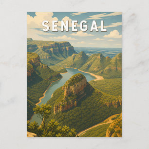 Senegal Illustration Resa Konst Vintage Vykort
