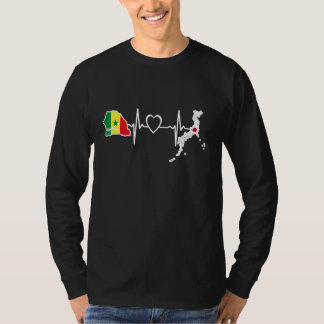 Senegal Japan Flag Senegalese Japanese Heartbeat 1 T Shirt