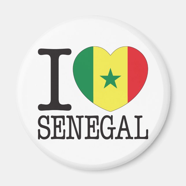 Senegal Kärlek v2 Magnet (Framsidan)