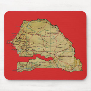 Senegal karta Mousepad Musmatta