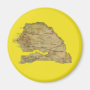 Senegal kartamagnet magnet